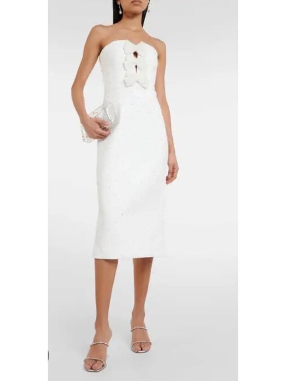 REBECCA VALLANCE Bridal Ophelia Crêpe Midi Dress